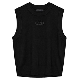 Copenhagen Muse CMVERAN-WAISTCOAT Top, Sort 